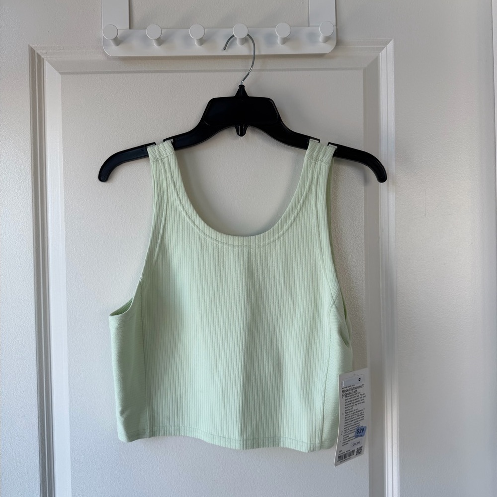 NWT Lululemon Women Mint Green Ribbed Tank Top Size 10